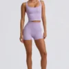 Nahtloses Super Sculpt Longline-Trägeroberteil in Soft Lilac Nahtloses Super Sculpt Longline-Trägeroberteil in Soft Lilac