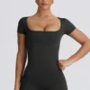 Nahtloses Super Sculpt T-Shirt in Ash Nahtloses Super Sculpt T-Shirt in Ash