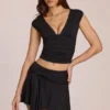 Evelique Mid-Rise Skort in Schwarz