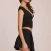 Evelique Mid-Rise Skort in Schwarz