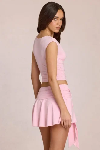 Nalia Modal-Plunge-Oberteil in Blossom Pink