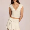 Evelique Mid-Rise Skort in Ivory