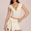 Evelique Mid-Rise Skort in Ivory