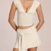 Evelique Mid-Rise Skort in Ivory