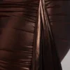 Nasira Cut-Out-Minikleid aus Metallic-Jersey in Kupferbronze