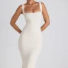 Navi Modal Midaxi-Kleid mit Spitzenbesatz in Elfenbein Navi Modal Midaxi-Kleid mit Spitzenbesatz in Elfenbein