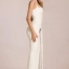 Nayeli Maxikleid mit quadratischem Ausschnitt und Bindebändern in Elfenbein Nayeli Maxikleid mit quadratischem Ausschnitt und Bindebändern in Elfenbein