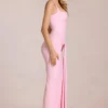 Nayeli Maxikleid mit quadratischem Ausschnitt und gerafftem Saum in Blossom Pink
