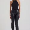 Nemyra-Hose aus Kunstkrokodilleder mit geradem Bein in Schwarz Nemyra-Hose aus Kunstkrokodilleder mit geradem Bein in Schwarz