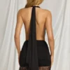 Nerelle Neckholder-Minikleid in Schwarz Nerelle Neckholder-Minikleid in Schwarz