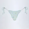Nieva String-Bikinihose mit seitlichen Bändern in Blau mit Blumenmuster Nieva String-Bikinihose mit seitlichen Bändern in Blau mit Blumenmuster