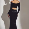 Nixie Velvet Mid-Rise Maxi-Rock in Jet Black Nixie Velvet Mid-Rise Maxi-Rock in Jet Black