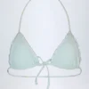 Noia Micro-Triangel-Bikinioberteil in Blau mit Blumenmuster