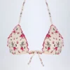 Noia Micro-Triangel-Bikinioberteil mit rotem Blumenmuster