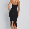 Nora Modal-Kleid mit Rüschen und Lagen in Schwarz Nora Modal-Kleid mit Rüschen und Lagen in Schwarz