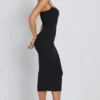 Nora Modal-Kleid mit Rüschen und Lagen in Schwarz Nora Modal-Kleid mit Rüschen und Lagen in Schwarz
