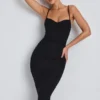 Nora Modal-Kleid mit Rüschen und Lagen in Schwarz Nora Modal-Kleid mit Rüschen und Lagen in Schwarz