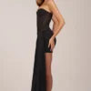Norah Bandeau-Korsett-Minikleid mit Schnürung in Schwarz Norah Bandeau-Korsett-Minikleid mit Schnürung in Schwarz