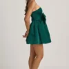 Norina Minikleid mit Schleifendetail im Smaragdgrün Norina Minikleid mit Schleifendetail im Smaragdgrün