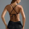 Oh Polly Bademode: HOTFIX Edition verziertes Micro-Bikini-Oberteil in Schwarz Oh Polly Bademode: HOTFIX Edition verziertes Micro-Bikini-Oberteil in Schwarz