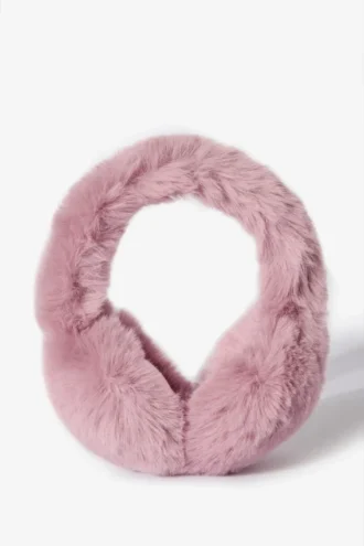 Ohrenschützer aus Kunstfell in Powder Pink