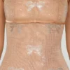 Olwen verziertes Minikleid mit Schleifendetail in Mandel Olwen verziertes Minikleid mit Schleifendetail in Mandel