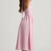 Orlena Midaxi-Kleid mit Neckholder und Knopfdetails in Zartrosa Orlena Midaxi-Kleid mit Neckholder und Knopfdetails in Zartrosa