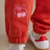 Oversize-Jogginghose aus gebürstetem Jersey in Rot Oversize-Jogginghose aus gebürstetem Jersey in Rot