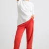 Oversize-Jogginghose aus gebürstetem Jersey in Rot Oversize-Jogginghose aus gebürstetem Jersey in Rot