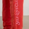 Oversize-Jogginghose aus gebürstetem Jersey in Rot Oversize-Jogginghose aus gebürstetem Jersey in Rot
