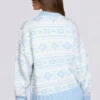 Oversize-Pullover aus Jacquard-Strick in Powder Blue Oversize-Pullover aus Jacquard-Strick in Powder Blue