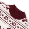 Oversize-Pullover aus Jacquard-Strick in Purpurrot Oversize-Pullover aus Jacquard-Strick in Purpurrot