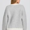 Oversize-Pullover mit gestricktem Logo in Ice Oversize-Pullover mit gestricktem Logo in Ice