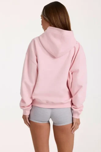 Oversized-Hoodie mit Applikation in Blush
