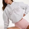 Oversized-Hoodie mit Applikation in Grau meliert Oversized-Hoodie mit Applikation in Grau meliert
