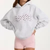 Oversized-Hoodie mit Applikation in Grau meliert Oversized-Hoodie mit Applikation in Grau meliert