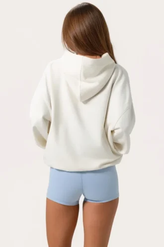 Oversized-Hoodie mit Applikation in Milch