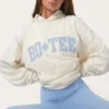 Oversized-Hoodie mit Applikation in Milch mit Polka-Dots Oversized-Hoodie mit Applikation in Milch mit Polka-Dots