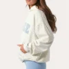 Oversized-Hoodie mit Applikation in Milch mit Polka-Dots Oversized-Hoodie mit Applikation in Milch mit Polka-Dots