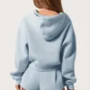 Oversized-Hoodie mit Reißverschluss in Powder Blue Oversized-Hoodie mit Reißverschluss in Powder Blue