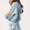 Oversized-Hoodie mit Reißverschluss in Powder Blue Oversized-Hoodie mit Reißverschluss in Powder Blue