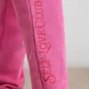 Oversized-Jogginghose aus gebürstetem Jersey in Pink Oversized-Jogginghose aus gebürstetem Jersey in Pink