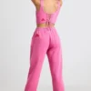 Oversized-Jogginghose aus gebürstetem Jersey in Pink Oversized-Jogginghose aus gebürstetem Jersey in Pink