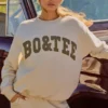 Oversized-Sweatshirt mit Rundhalsausschnitt in Beige