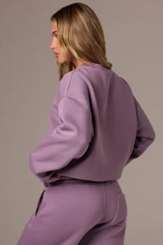 Oversized-Sweatshirt mit Rundhalsausschnitt in Dusk