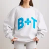 Oversized-Sweatshirt mit Rundhalsausschnitt in Grau meliert Oversized-Sweatshirt mit Rundhalsausschnitt in Grau meliert