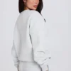 Oversized-Sweatshirt mit Rundhalsausschnitt in Grau meliert Oversized-Sweatshirt mit Rundhalsausschnitt in Grau meliert