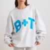 Oversized-Sweatshirt mit Rundhalsausschnitt in Grau meliert Oversized-Sweatshirt mit Rundhalsausschnitt in Grau meliert