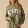 Oversized-Sweatshirt mit Rundhalsausschnitt in Soft Olive Oversized-Sweatshirt mit Rundhalsausschnitt in Soft Olive
