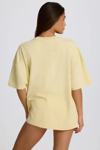 Oversized-T-Shirt mit Grafikprint in Lemon